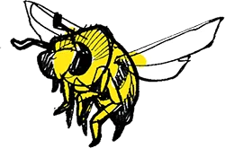 decorative bee 5 - site hero ornament