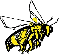 decorative bee 7 - site hero ornament